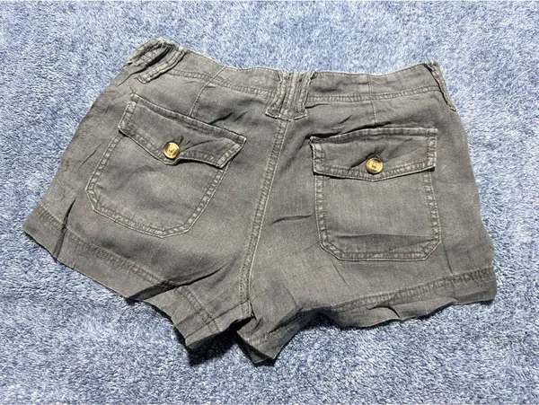 American Eagle Black Denim Shorts Size 0 - Image 5