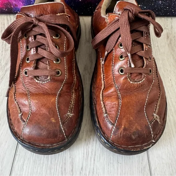 Dr Martens 11200 Distressed Brown Leather Lace Up‎ Y2K Shoe Women Sz 9 Men Sz 8 - Image 2