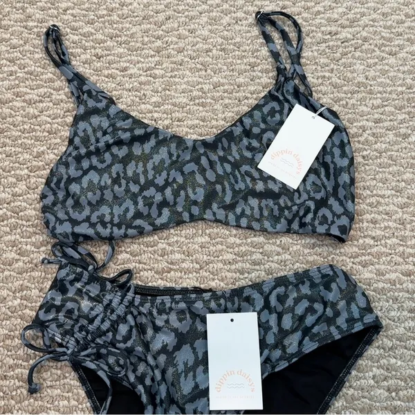 Dippin' Daisy's Gray Leopard Print Bikini Set - Image 6