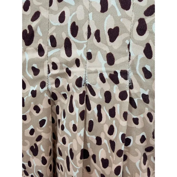 Anthropologie Isobel Pleated Wide Leg Leopard‎ Print Trouser Pant Elastic XL - Image 2