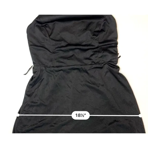 Lulu's Black Criss Cross Back Chiffon A-line Long Maxi Dress SMALL Pageant Prom‎ - Image 9