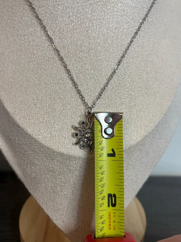 Handmade Silver Floral Sun Necklace - Image 5