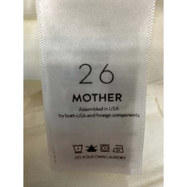 MOTHER The Hustler Ankle Fray Jeans Fairest Of Them All‎ White High Rise 26 - Image 3