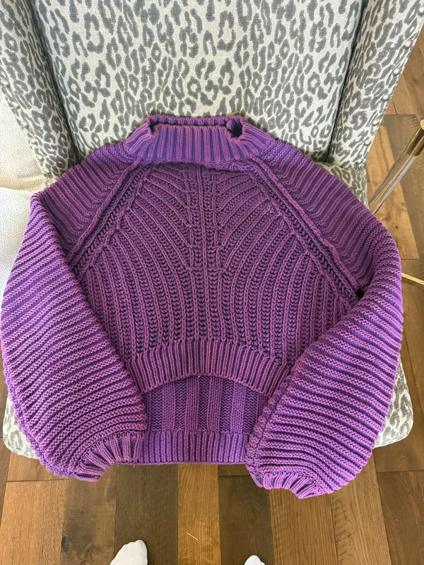 Free People Oversized Sweater purple Medium - Image 2
