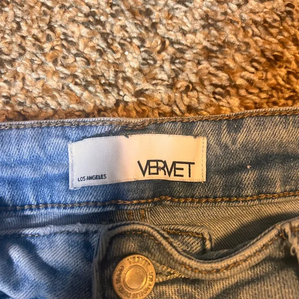 VERVET Los Angeles Womens Denim‎ Jeans Light Wash Distressed Frayed Hem Size 30 - Image 2