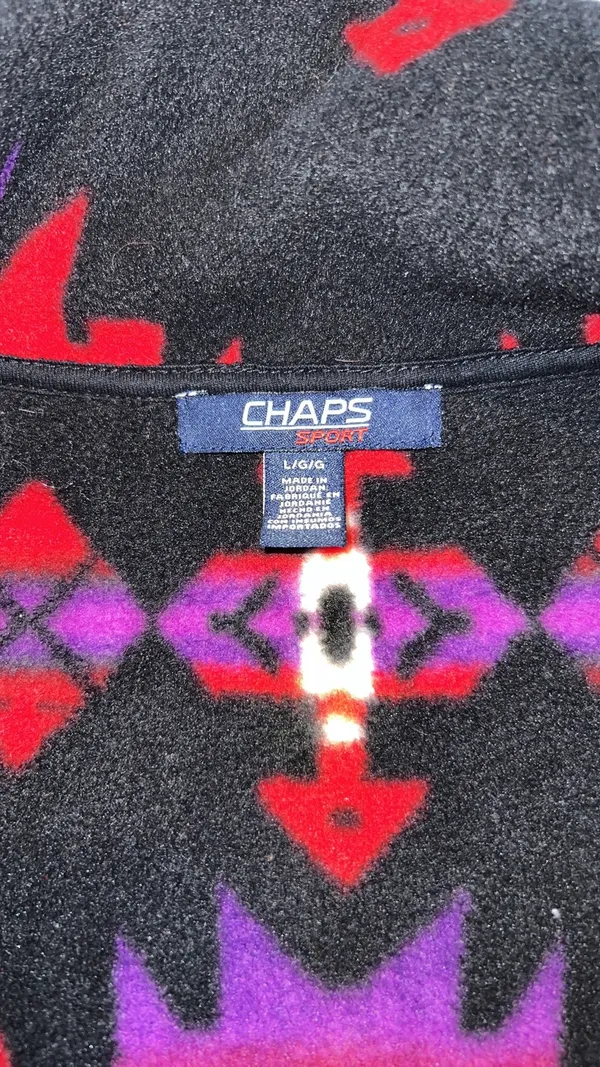 Ralph Lauren Fleece Aztec Southwestern Print Vest - Image 3