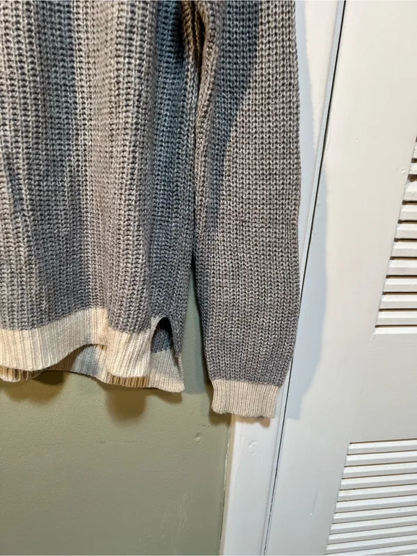 RD Style Stitch Fix Women’s Size Large Wilkes Colorblocked Raglan Sweater Gray - Image 5