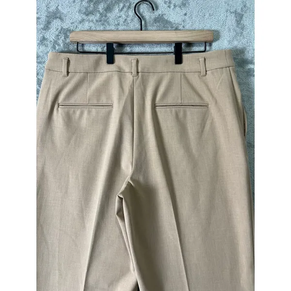 ANN TAYLOR Straight‎ Leg Pants Tan Career Office Minimalist Stretch Size 12 New - Image 4