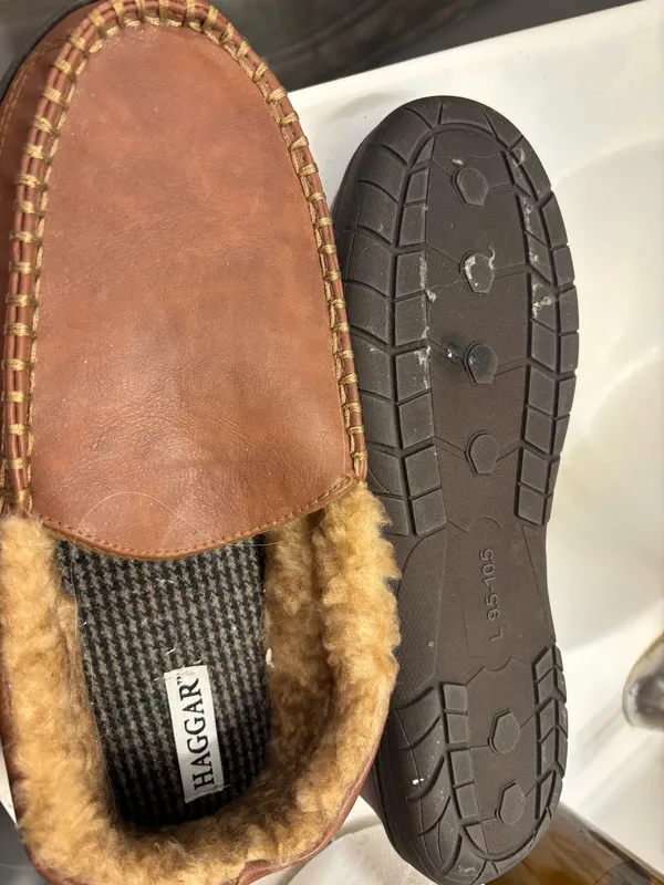 Men Slippers Brown Size 10.5 - Image 3