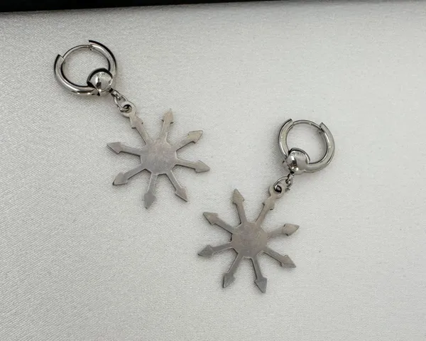 Sun Dangle Drop Earrings for Men Women,Streetwear Punk Hip Hop Unisex Style - Image 3