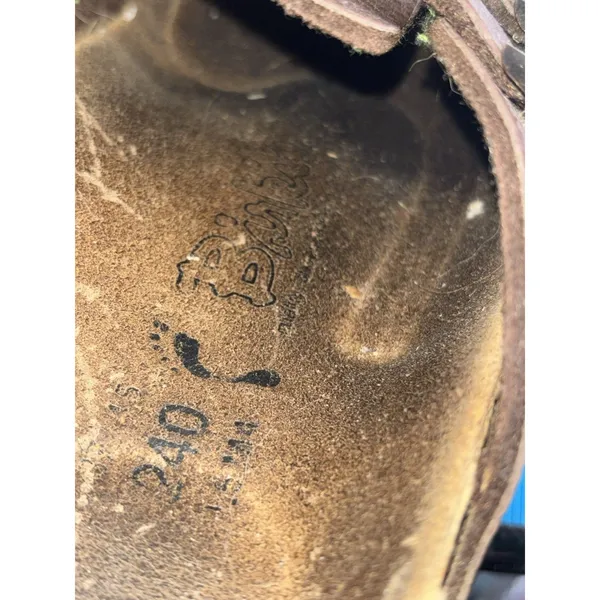Birkenstock Birki's Shoes Sandals Oiled Brown Leather Narrow 37 US L6 Germany - Image 5