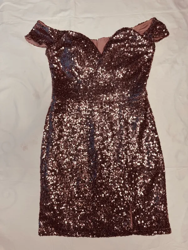B. Darlin Silver Sequin Mini Dress Size 9/10 - Image 5