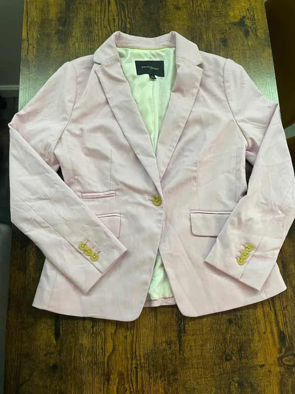 Banana Republic Pink Cutaway SingleButton Blazer SZ 4P & Dress Pants SZ 0 - Image 20