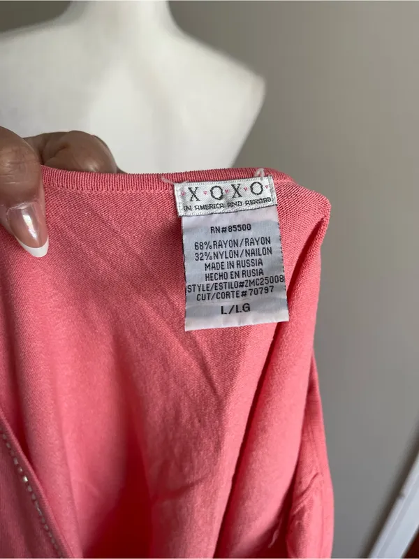 XOXO Coral Scoop Neck Cap Sleeve Top - Image 6