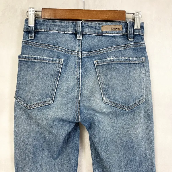 Garage Womens Jeans‎ Girlfriend Distressed Size 00 Low Rise Grunge Thrash Street - Image 4