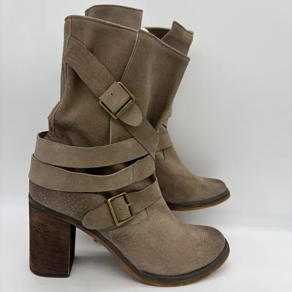Ibiza Last‎ Jeffrey Campbell Womens 11 Boots Brown Leather Ankle Straps Buckles - Image 2