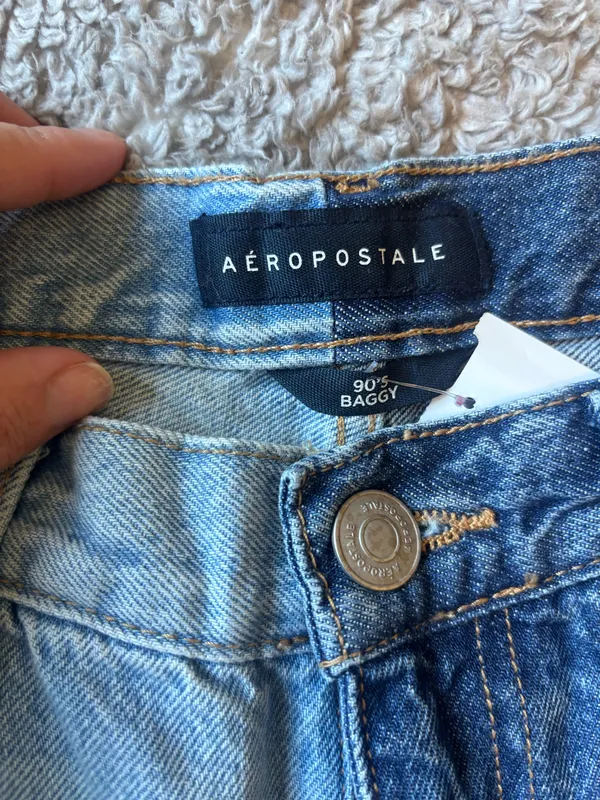 Aeropostale '90s Super High-Waisted Baggy Carpenter Jean 6R - Image 5