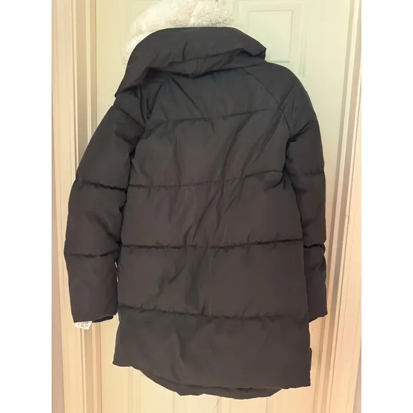 Bagatelle Black Puffer Coat Faux Fur Trim Hooded Winter‎ Warm Longline Medium - Image 11