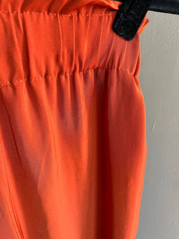 orange belted wide leg pants - Image 3