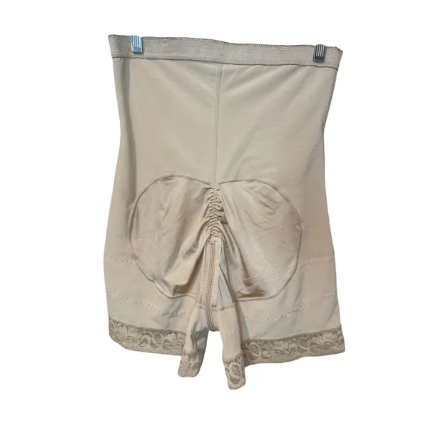 Shapellx AirSlim Postpartum Side Zipper Support Shorts Beige XL Shapewear - Image 4