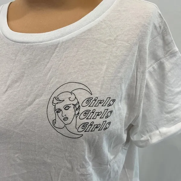 One Teaspoon Girls Girls Girls Crop Short Sleeve‎ T Shirt - Image 3