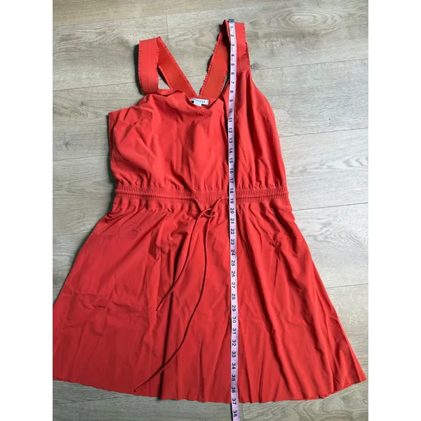 EUC Womens‎ Athleta Savannah Strap Mini Dress athletic orange stretch size L - Image 10