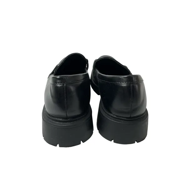 Vera Creation Black Vegan Leather Round Toe Chunky Platform Loafer Shoes 7 1/2 - Image 4