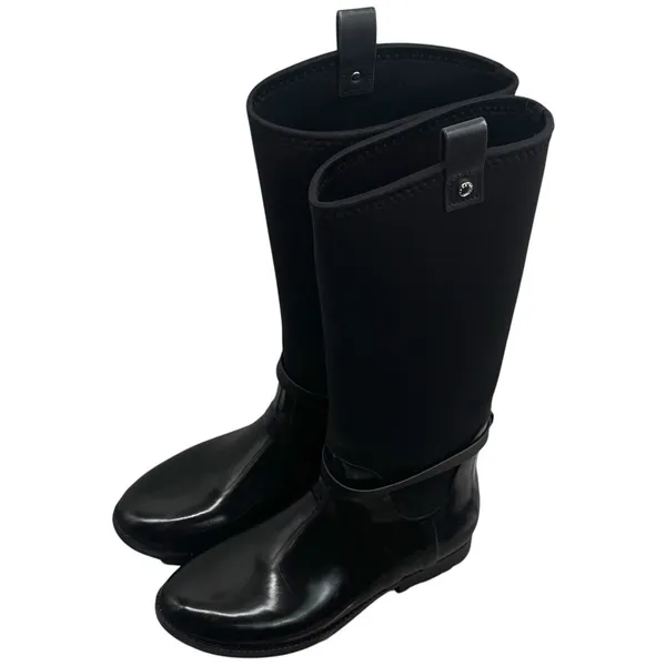 Michael Kors‎ Charm Stretch Calf Black Rain Boots Capsule Comfort Utility 9 - Image 3