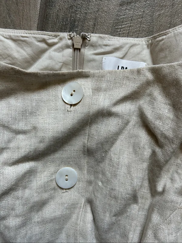 LPA Cream Button-Front Mini Dress - Image 3