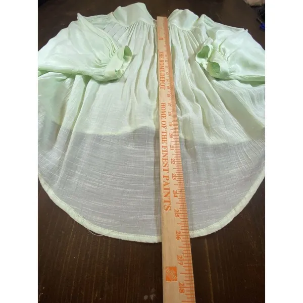 Anthropologie Maeve Brynna Light Green Button up Blouse Dolman Sleeve Women's XS - Image 13
