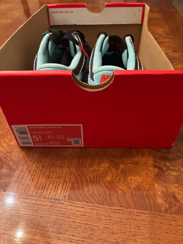 Nike Dunk Low SE GS ‘Barber Shop - Black’ - Image 8
