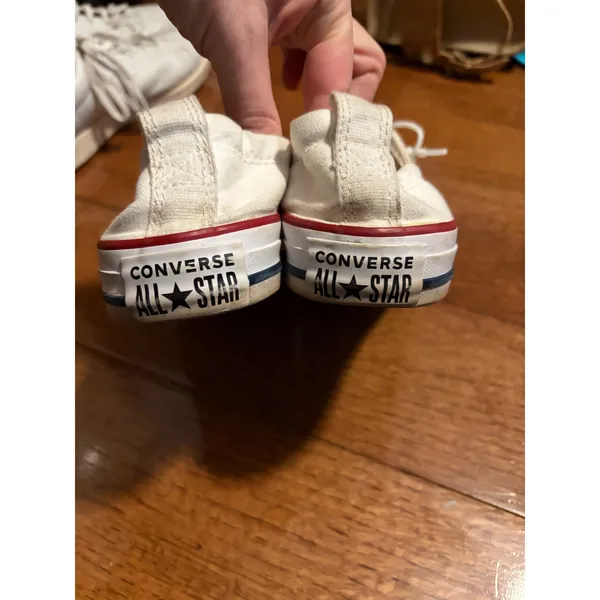 Converse Chuck Taylor All Star Low Top Cream Canvas Sneakers‎ Women's Size 7 - Image 7