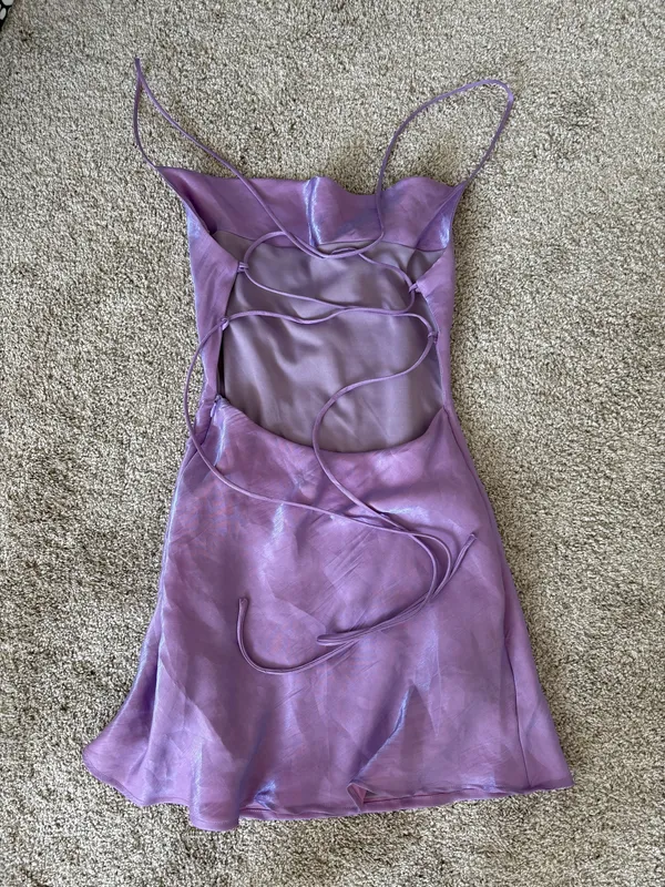 Princess Polly Purple Iridescent Mini Dress - Image 3