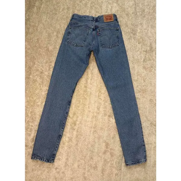 Levi's 501S Skinny classic distressed button-fly denim jeans Size 24x30 - Image 4