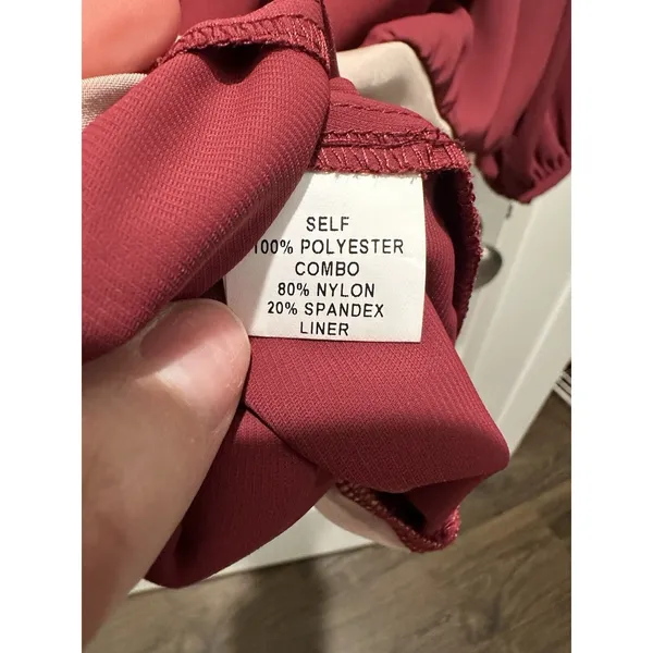 Women's Designer Amanda Uprichard Medium Hera Thong Bodysuit Malbec Top Blouse - Image 6