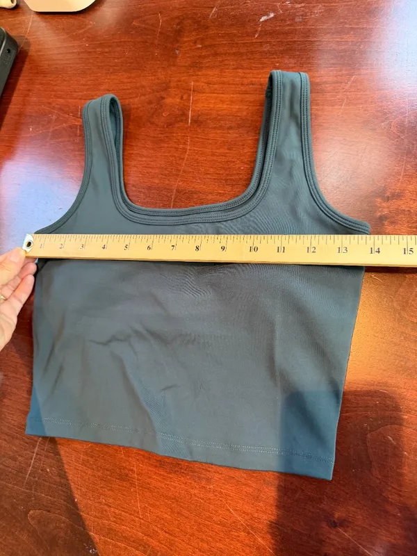 Stack Brand Embrace Square Neck Tank Dark Sea (Green) Colorway Size Small - Image 5