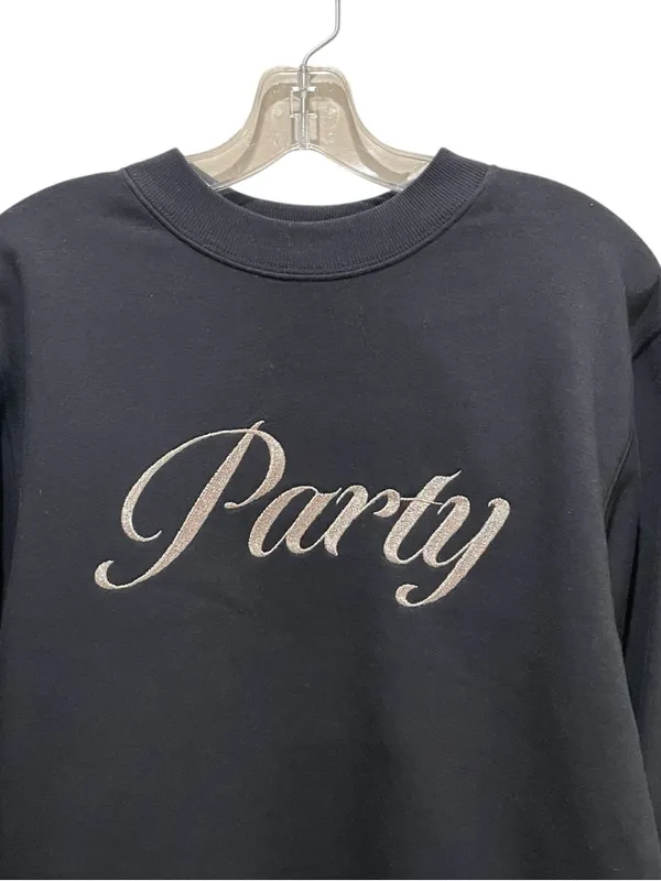 Universal Thread Party Graphic Sweatshirt Black Women Size Large Pullover - Image 3