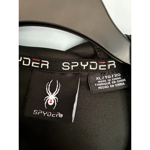 Spyder Hooded Waist Drawstring Jacket Black Women's XL - Image 3