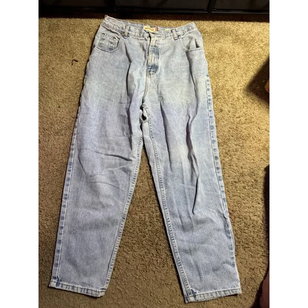 Vintage Crossroads Relaxed Fit Jeans Light‎ Wash High Rise Tapered 14S Cotton - Image 2