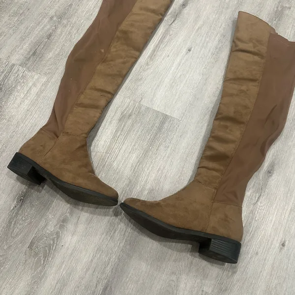 FashioNova Brown over the knee boots - Image 2