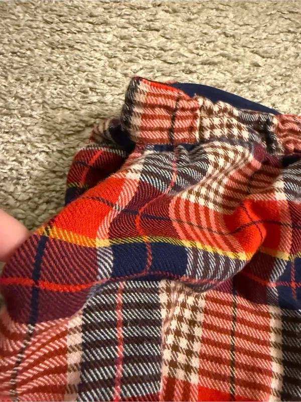 aerie Red Navy Plaid Flannel Skater Pajama Pants - size XL - Image 4