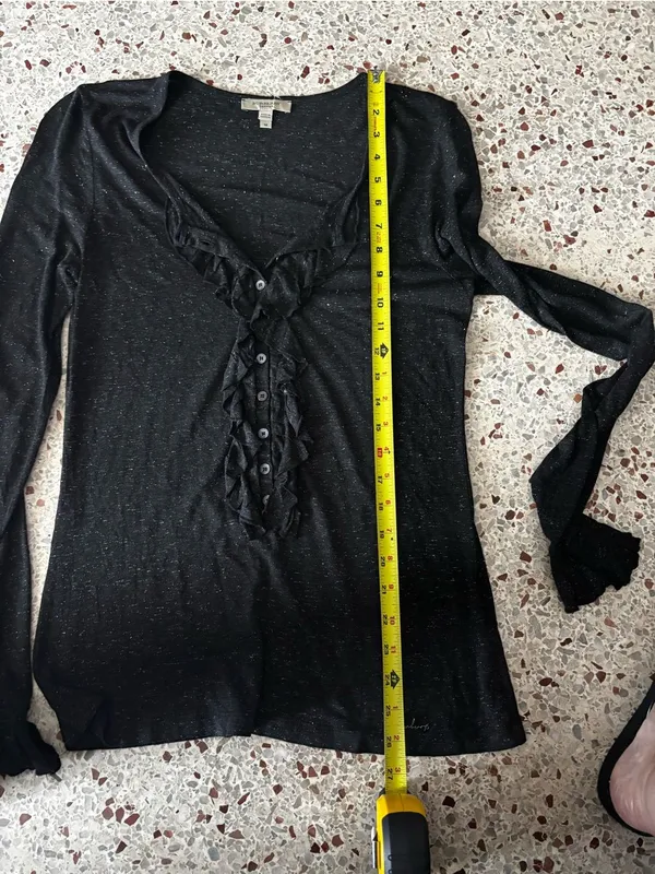 Vintage Burberry ruffle placket Henley long sleeve medium - Image 9