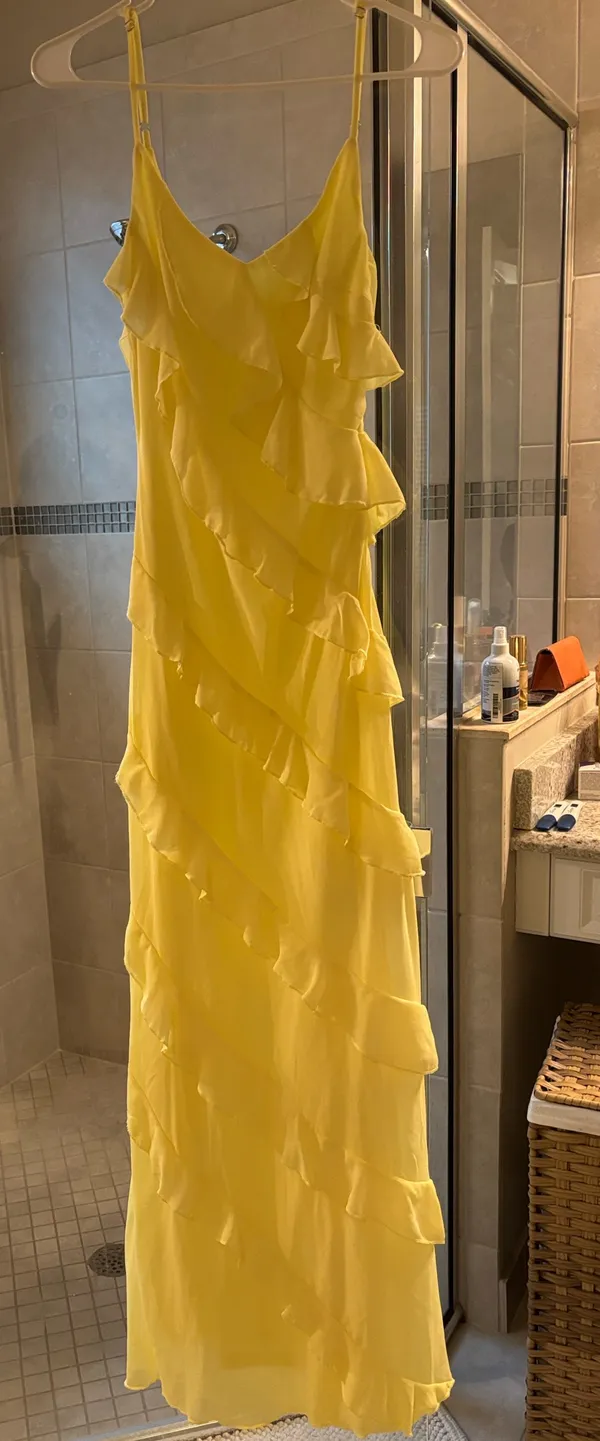 These Three Boutique Yellow Ruffle Maxi Dress - Image 4