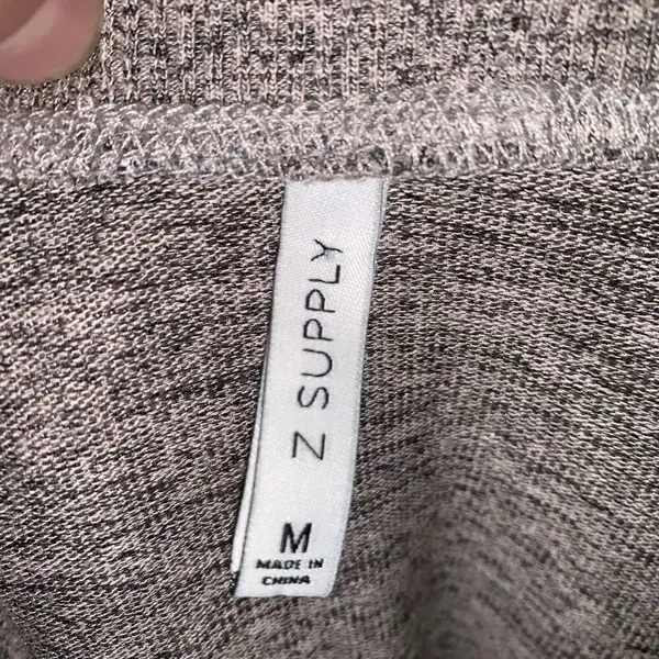 Z Supply heathered gray drape neck M boyfriend sweater - Image 3