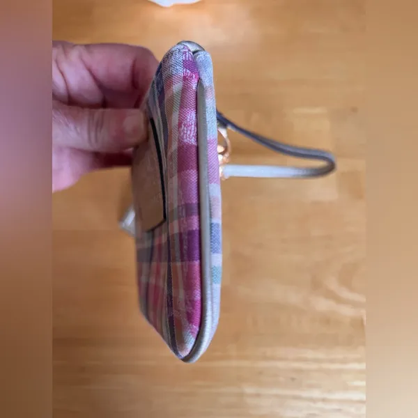 Coach Multicolor Plaid Wristlet - Image 5