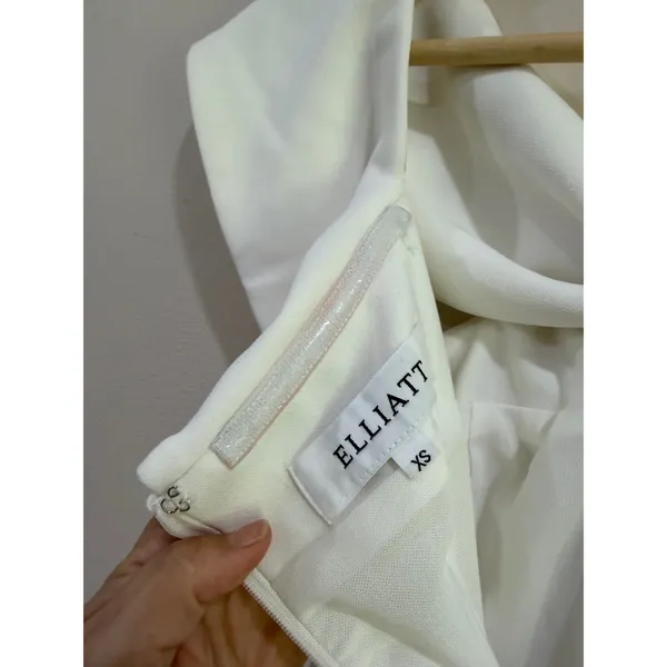 Elliatt Ivory Off Shoulder Bow Cocktail Mini Dress E7042406 XS - Image 6