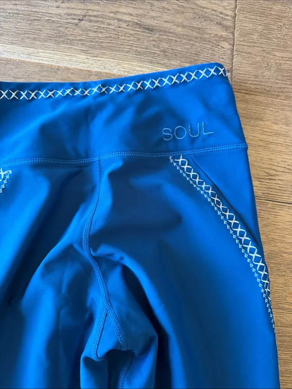 soulcycle Contour‎ Stitch Legging in Deep Teal Blue small - Image 5
