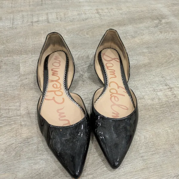 Sam Edelman Rodney Black Patent Leather D'Orsay Flats Size 6 - Image 2