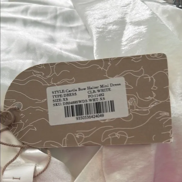 Meshki White Backless Dress - Image 5