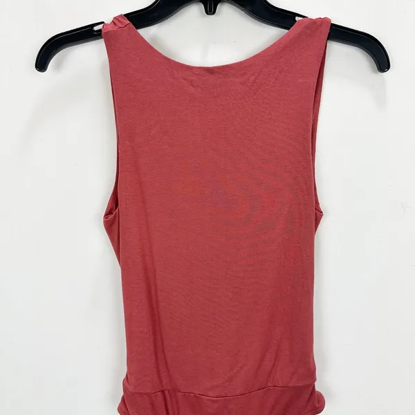 Lulus Staying Basic Marsala Faux Wrap Sleeveless Bodysuit Stretch Jersey M NWT - Image 9